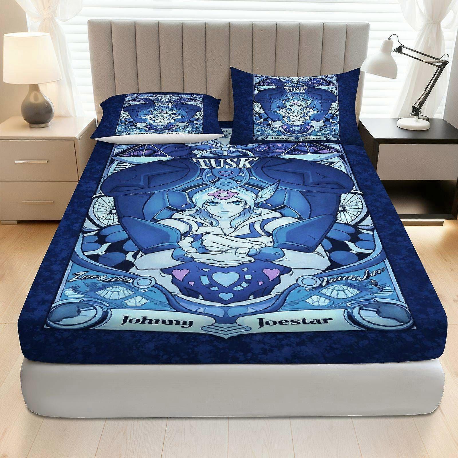 3pcs Anime Fantasy Art Fitted Sheet Three Piece Set
