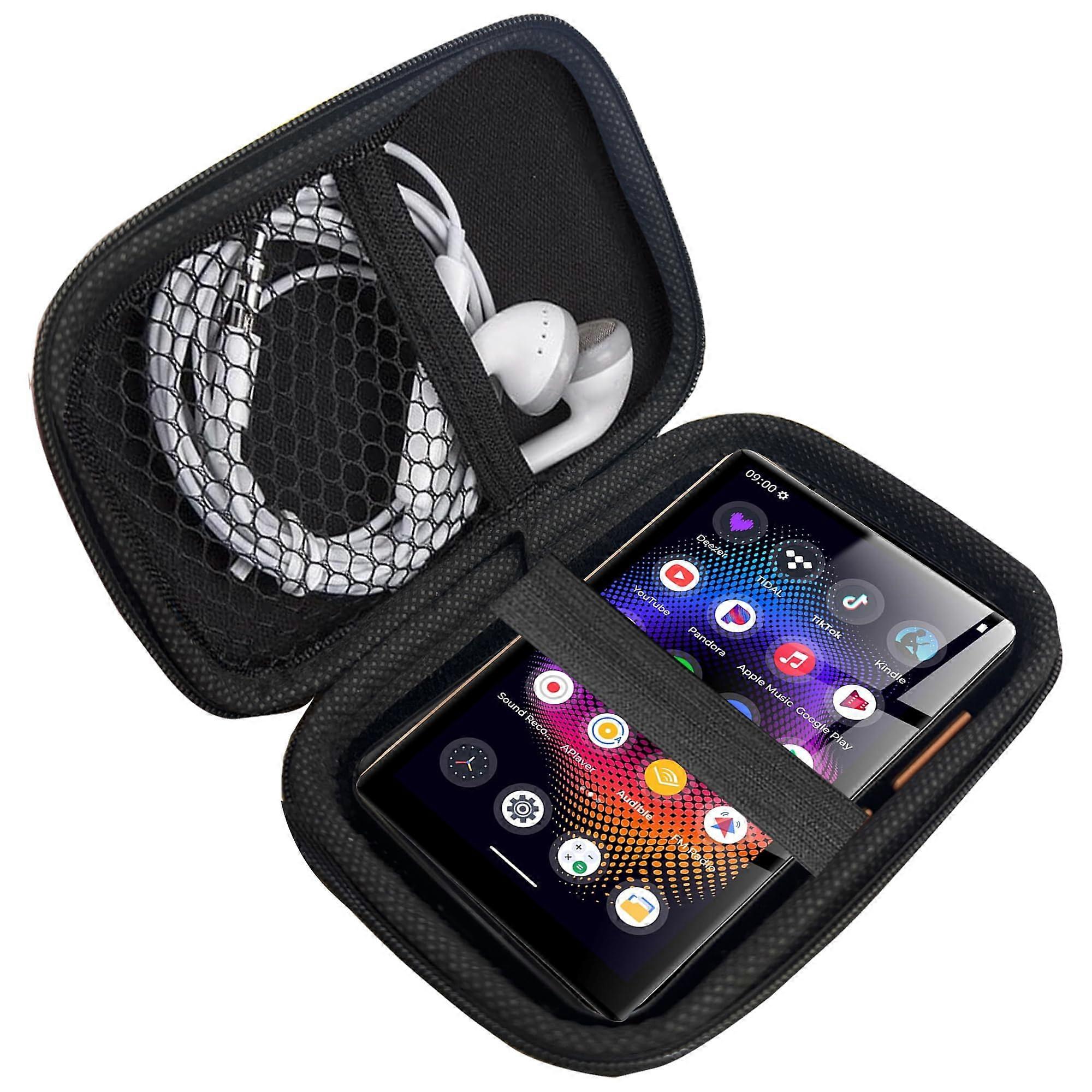 Electronics Carrying Case with Shockproof HardShell Protection for Q1 Q3 MP3 Player Black