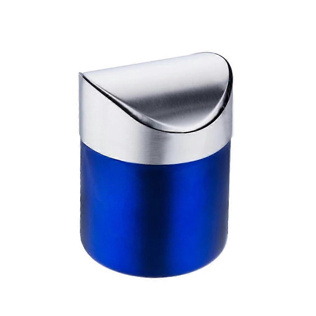 Stainless Steel Trash Can for Kitchen, Odor Small Waste Bin with Easy Clean Surface, Blue