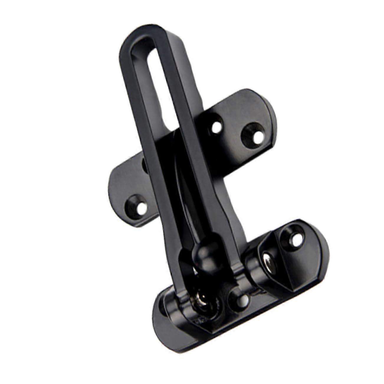 Black Zinc Alloy Door Lock Hasp Latch for Hotel and Bedroom Security, Rustproof and AntiTheft