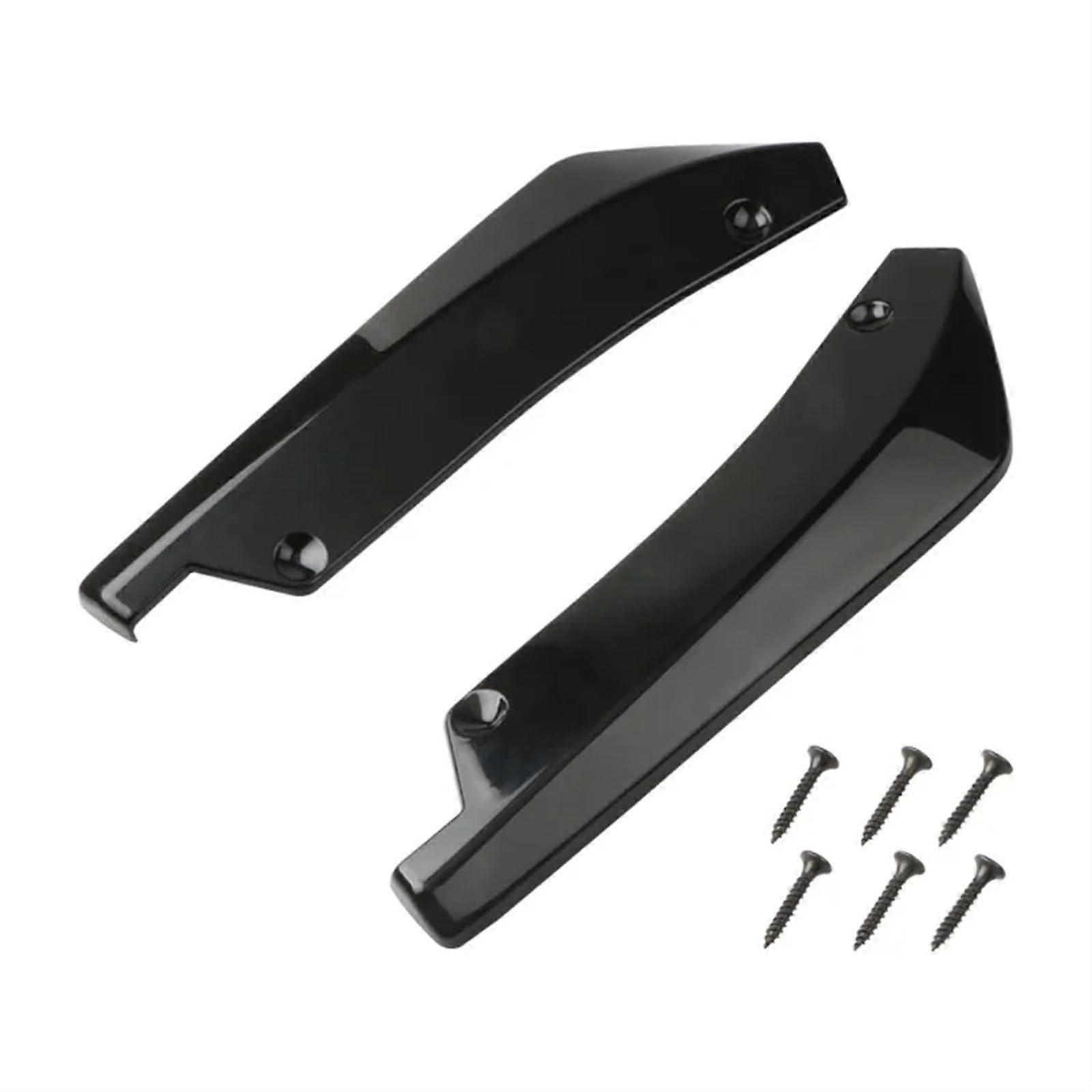 Car Bumper Lip Spoiler Universal Splitter Diffuser with Side Skirt Extension and Scratch Protection Black