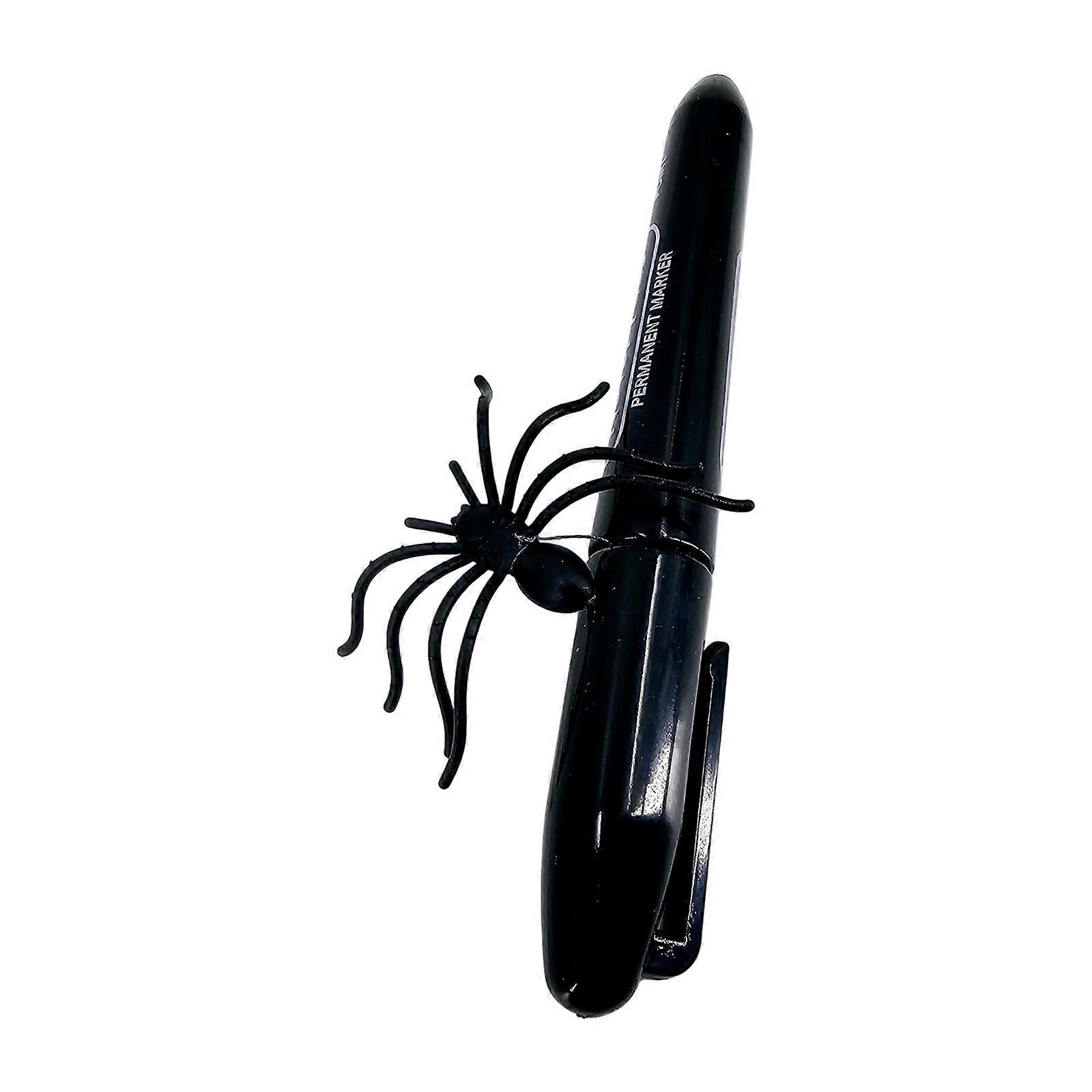 Shockingly Convincing Plastic False Spiders Pen Props With Jump Function For Comedy Moment Multicolor