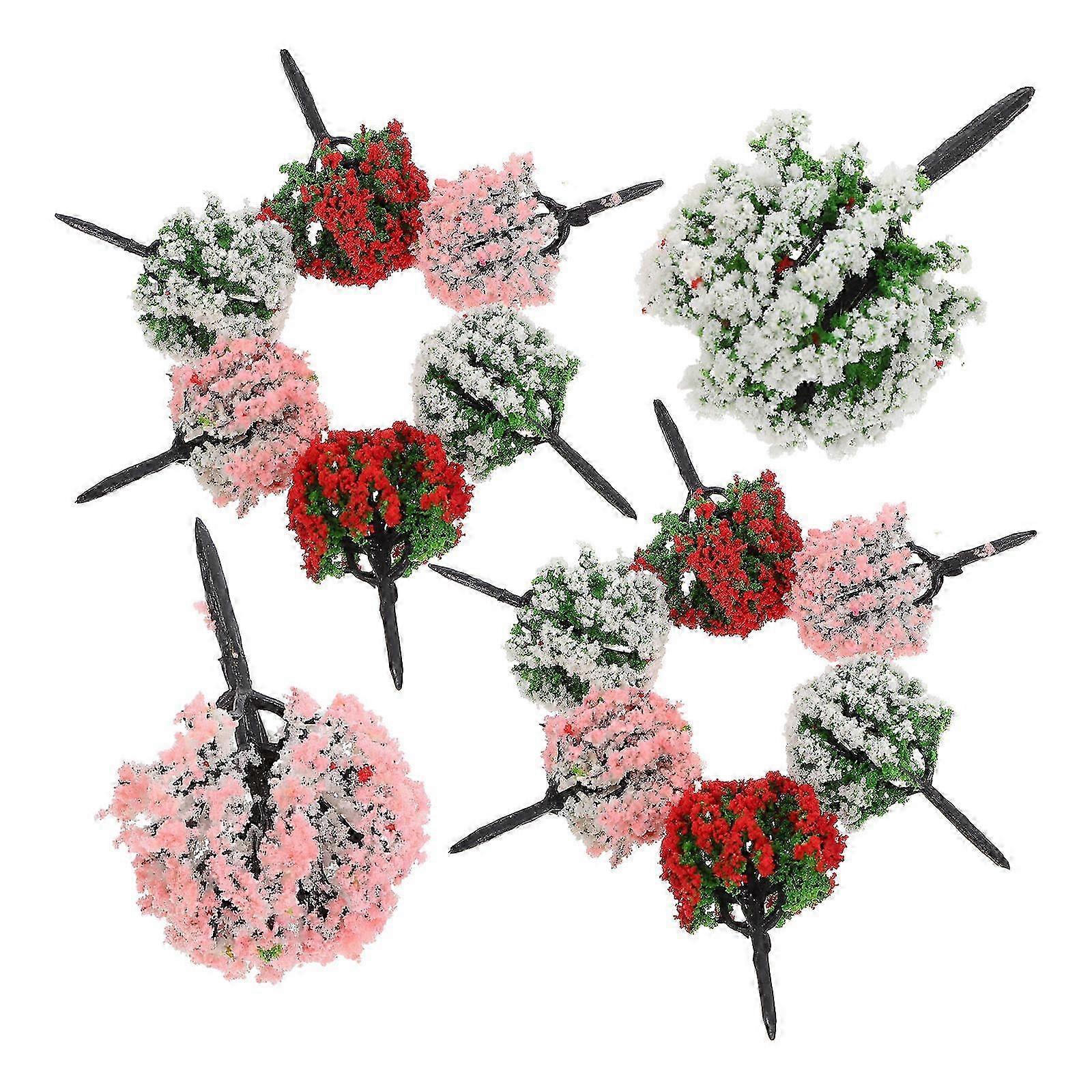 Model Tree Materials Miniature Tree Model for Decoration 15Pcs Assorted Colors
