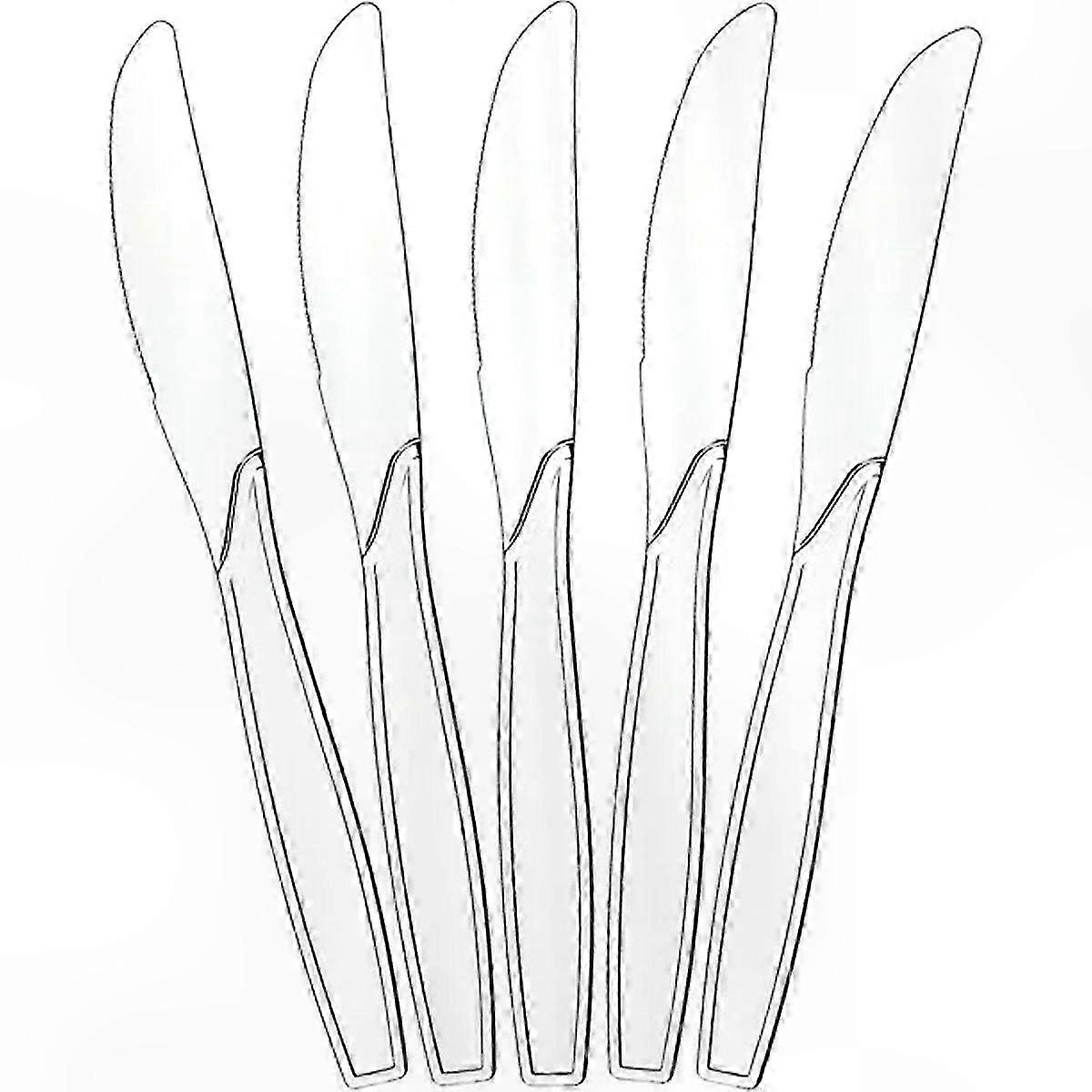 Clear Plastic Knives for Events and Parties