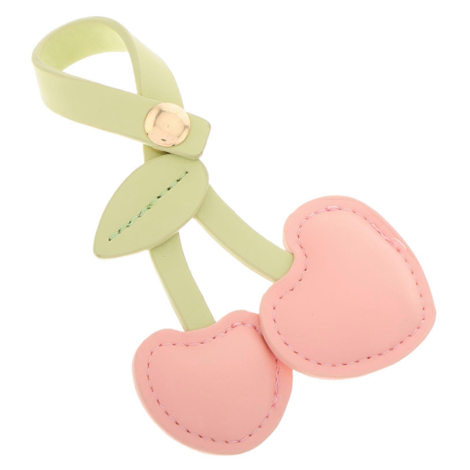 Cute Cherry Keychain PU Bag Charm for Couples and Friends, Unique Car Accessory Design