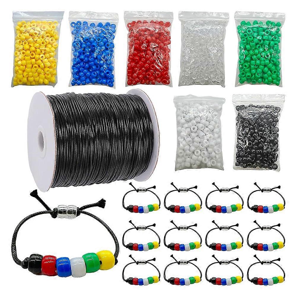 1400 Pcs Plan Bracelet Kit Bead Bulk Wordless for Bracelets
