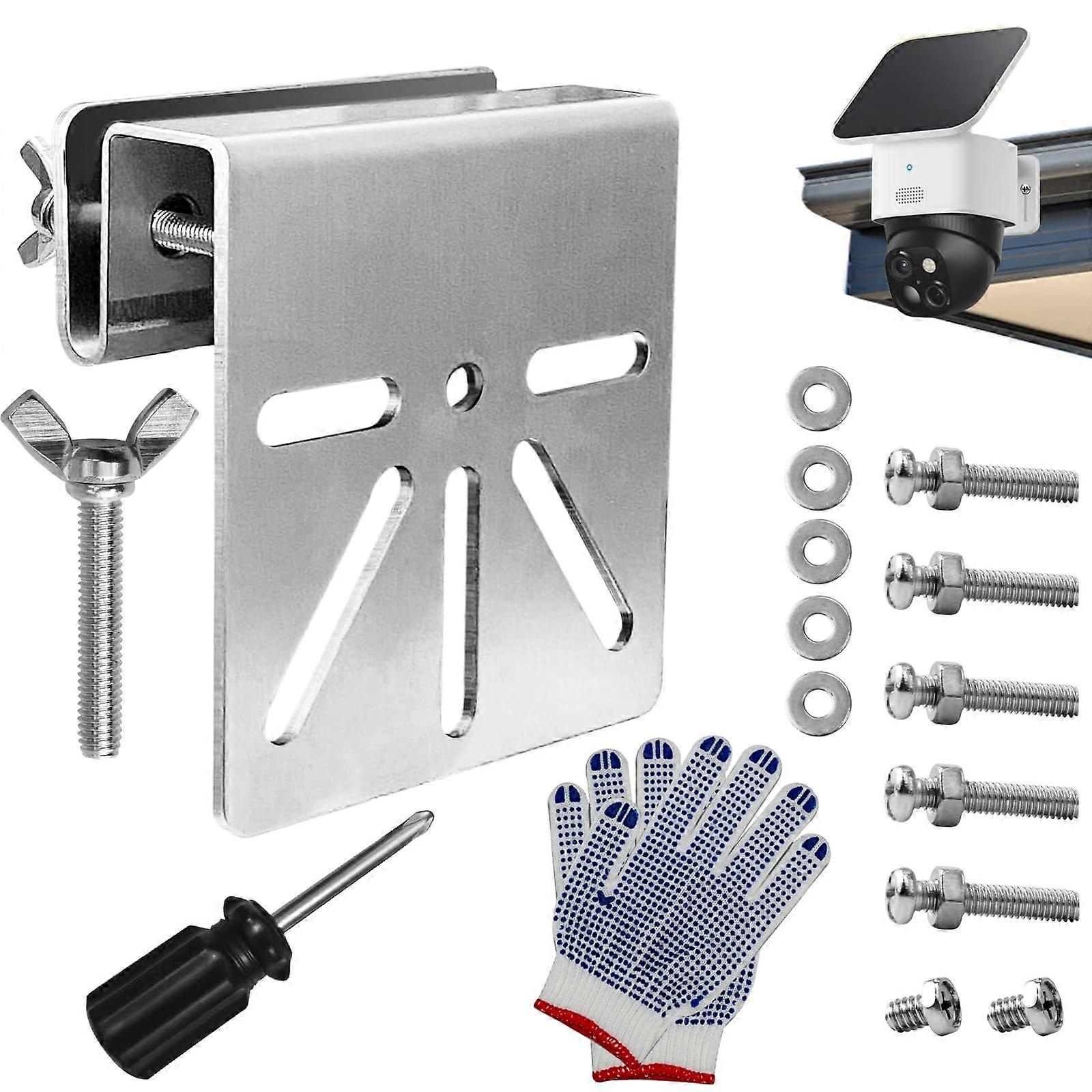 Security Camera Mount Weatherproof RustResistant Stainless Steel Bracket NoDrill Dome Install Silver