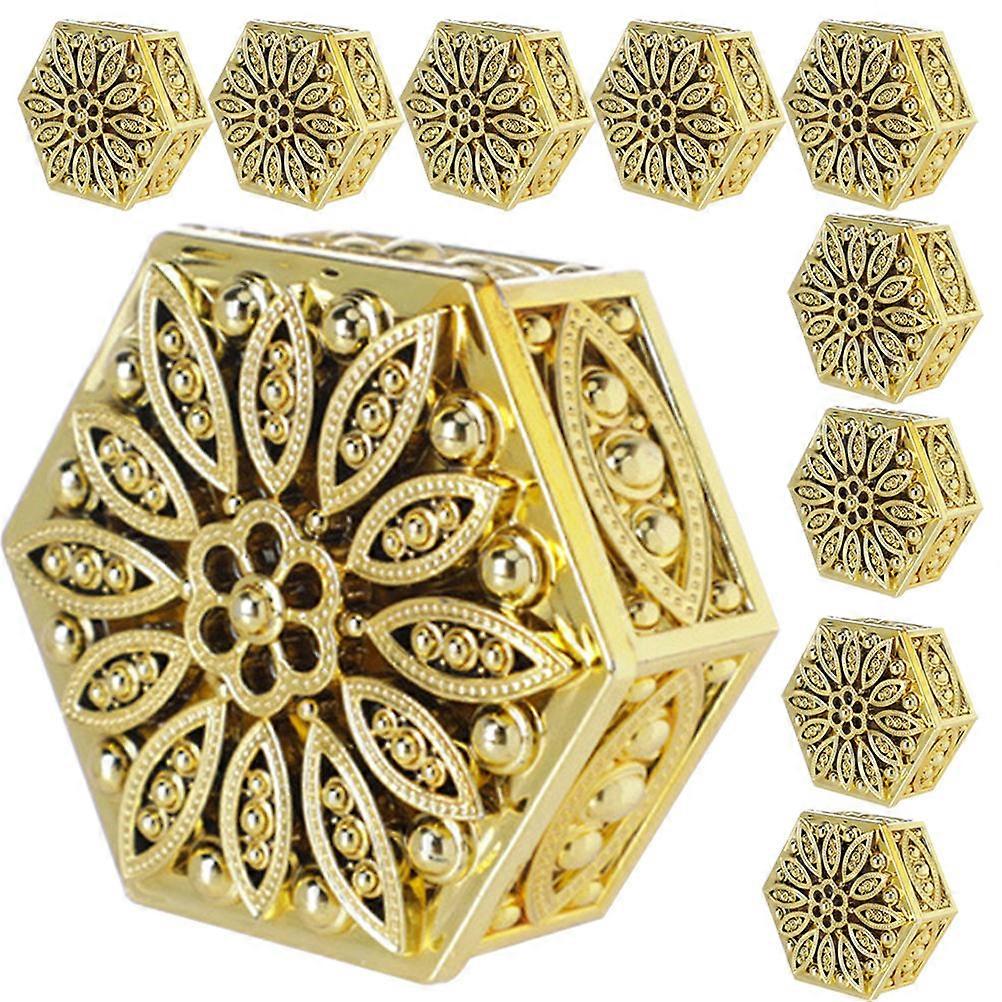 Golden Box Hexagonal Shape for Storage Use 12Pcs Gift Wrapping