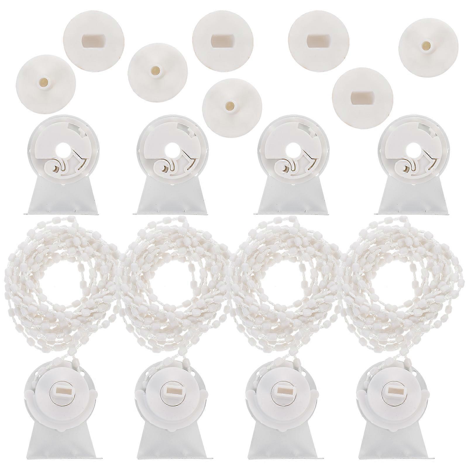 Roller Blind Components Connector Kits for Homeowners Plastic White for Curtain Installation 4sets
