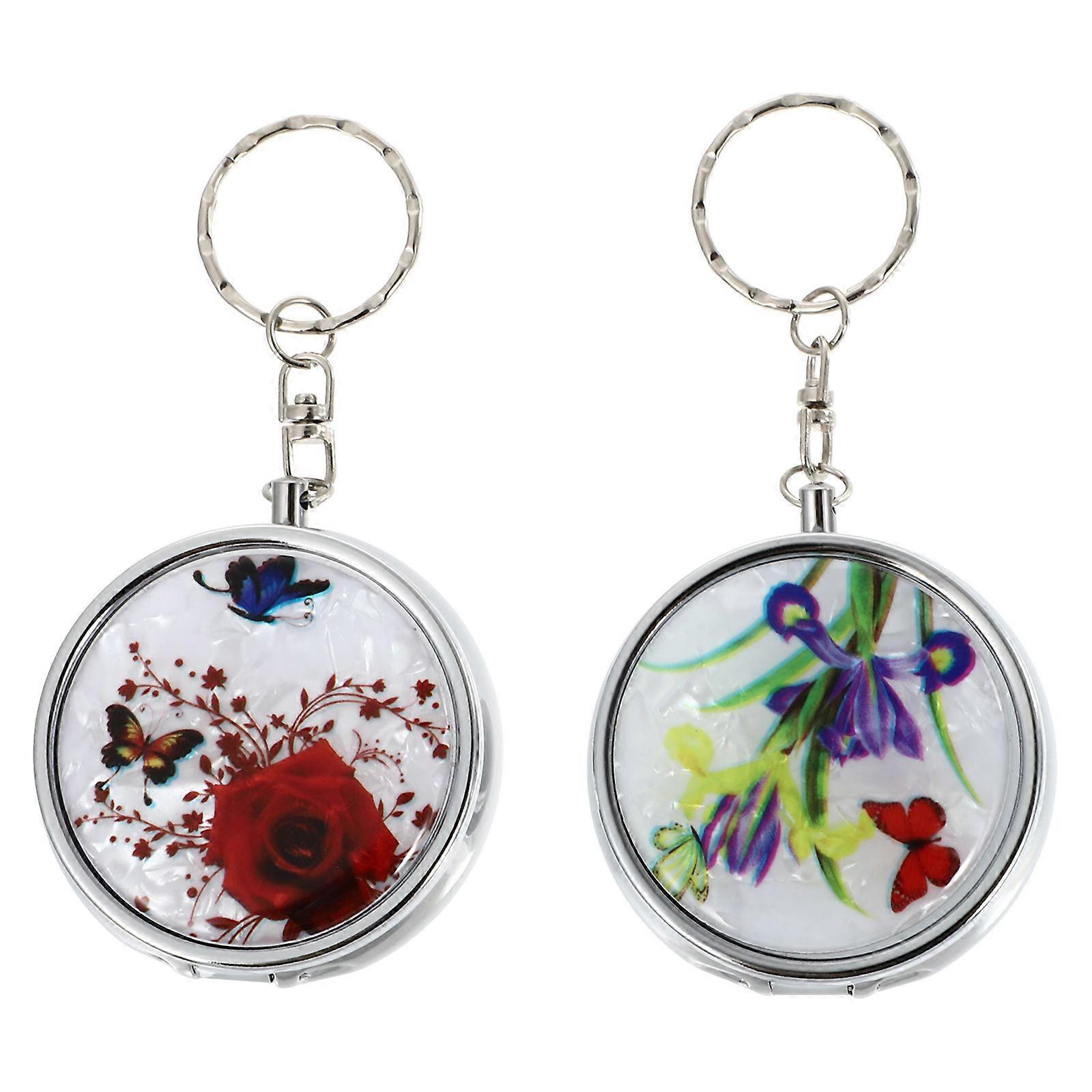 6Pcs Silver Portable Ashtray Ash Holder for Ash Collecting Use