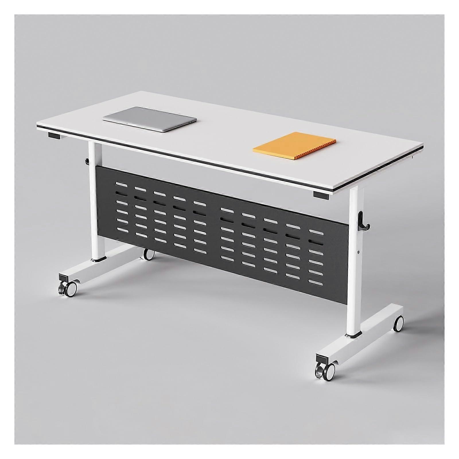 Folding Conference Table with Wheels, Flip  Training Table for Office, Foldable Design with Privacy Panel and Lockable Casters