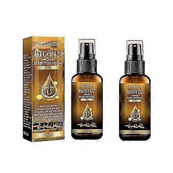 2pcs 2023 Biotin Fast Hair Growth Oil Hair Regrowth Serum Hair Thinning Treatment Hair Growth Liquid Anti-Hair Loss for Women & Men