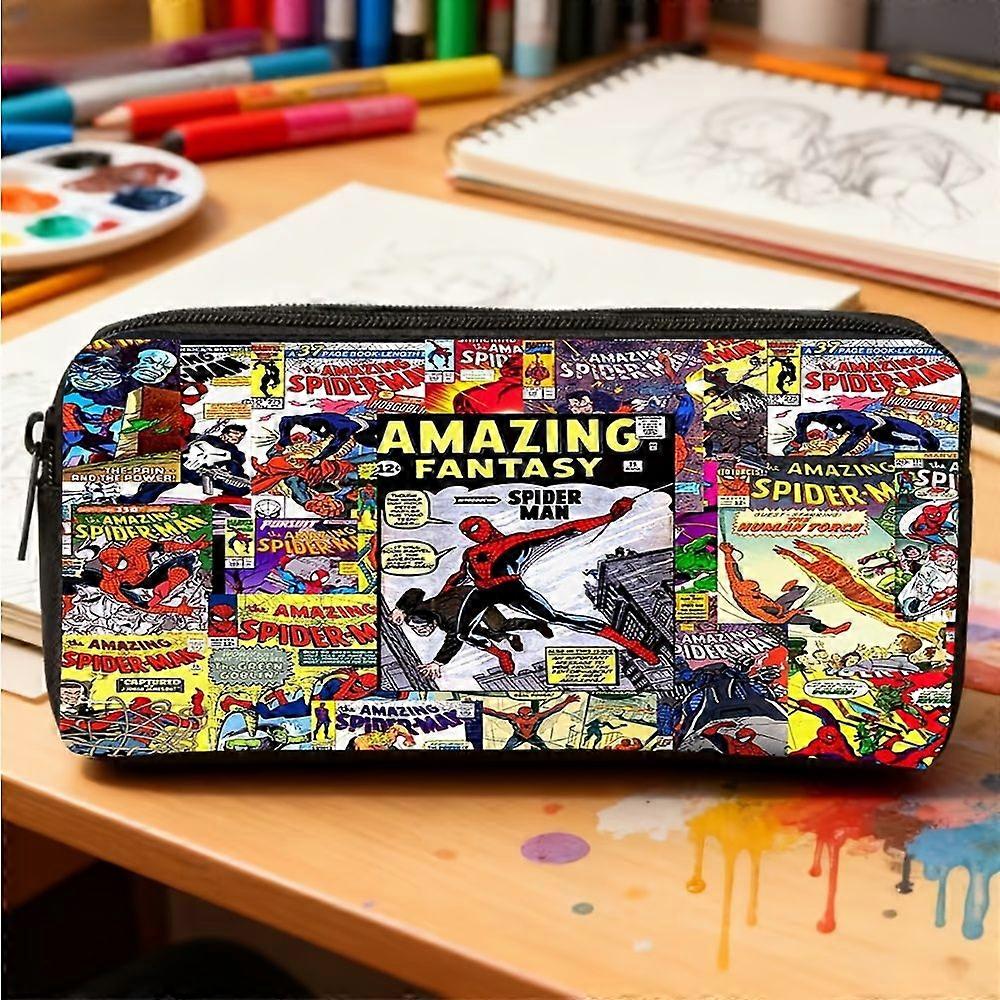 1pc MARVEL Spider-Man Pencil Case Suitable for & Office, High-Capacity Multifunctional Stationery Organizer with Spider-Man, Compact Bag for,, - Gift 