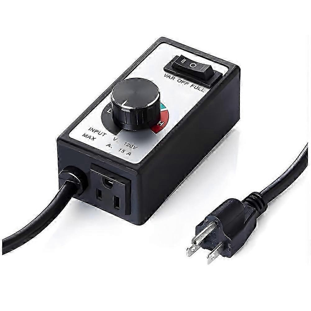 US PLUG,AC Motor Speed Controller 120V 15A Max Electronic Fan Speed Controller Variable Adjuster fo