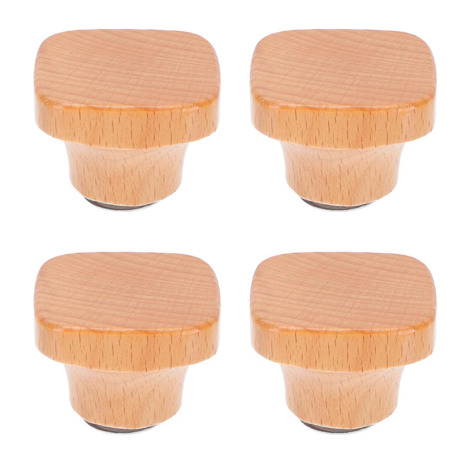 Pot Cover Handle Replacement Practical Use for Pot Lid 4Pcs Wood Knobs