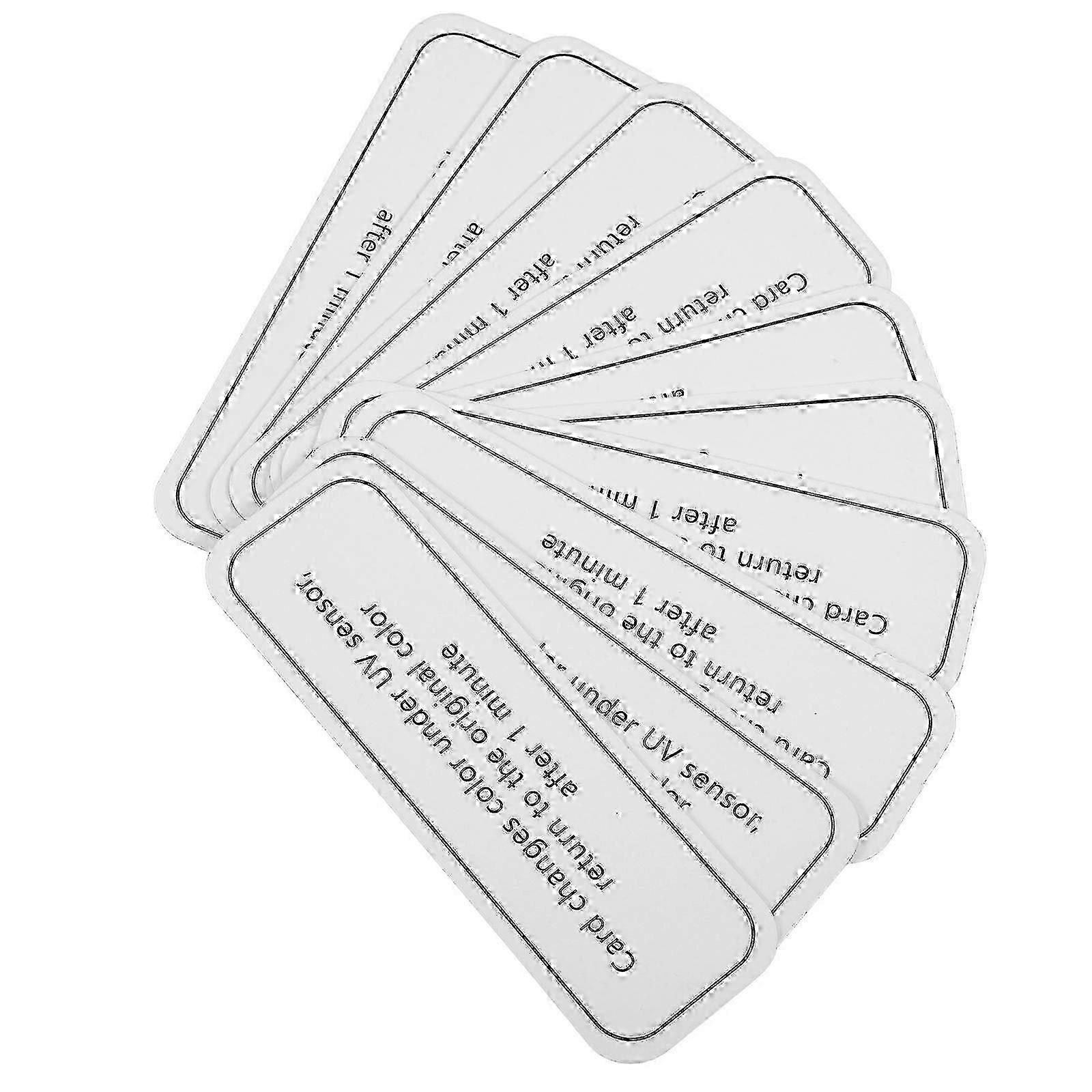 Uv Testing Uv Intensity Test Card compatible Outdoor Use 10Pcs