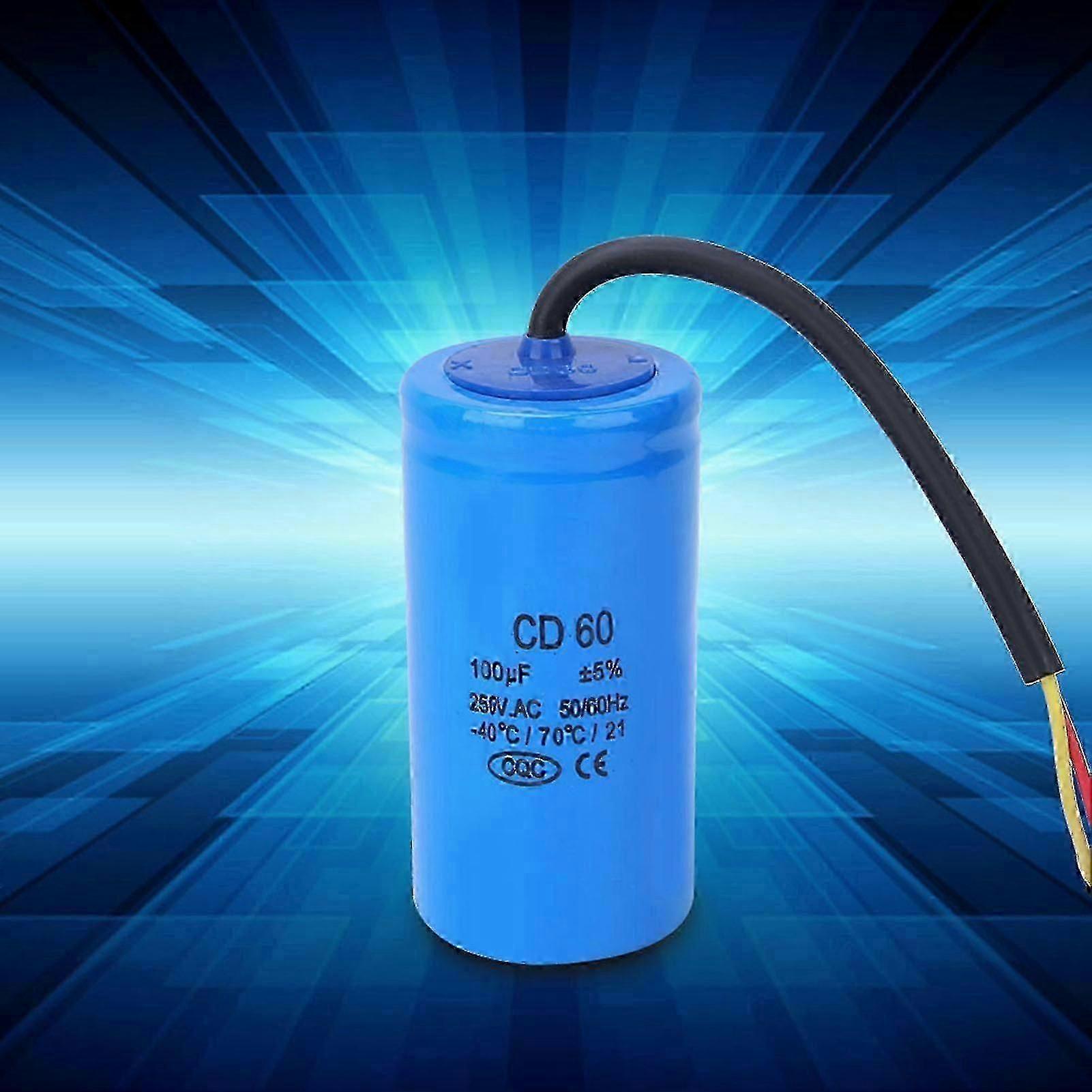 CD60 250V 100uf Switching Capacitor Explosion Proof Electronic Component for Refrigerators