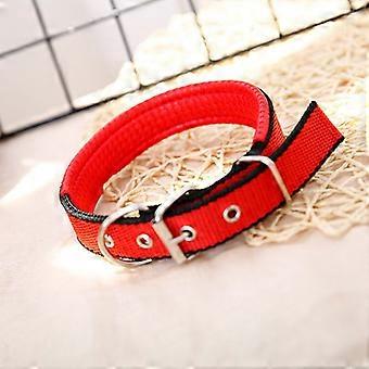 jianc-Dog collar, non-straining, suitable for small, medium, and large dogs, size S [1.5*45]. Red and black, only 1 available, will be shipped randoml