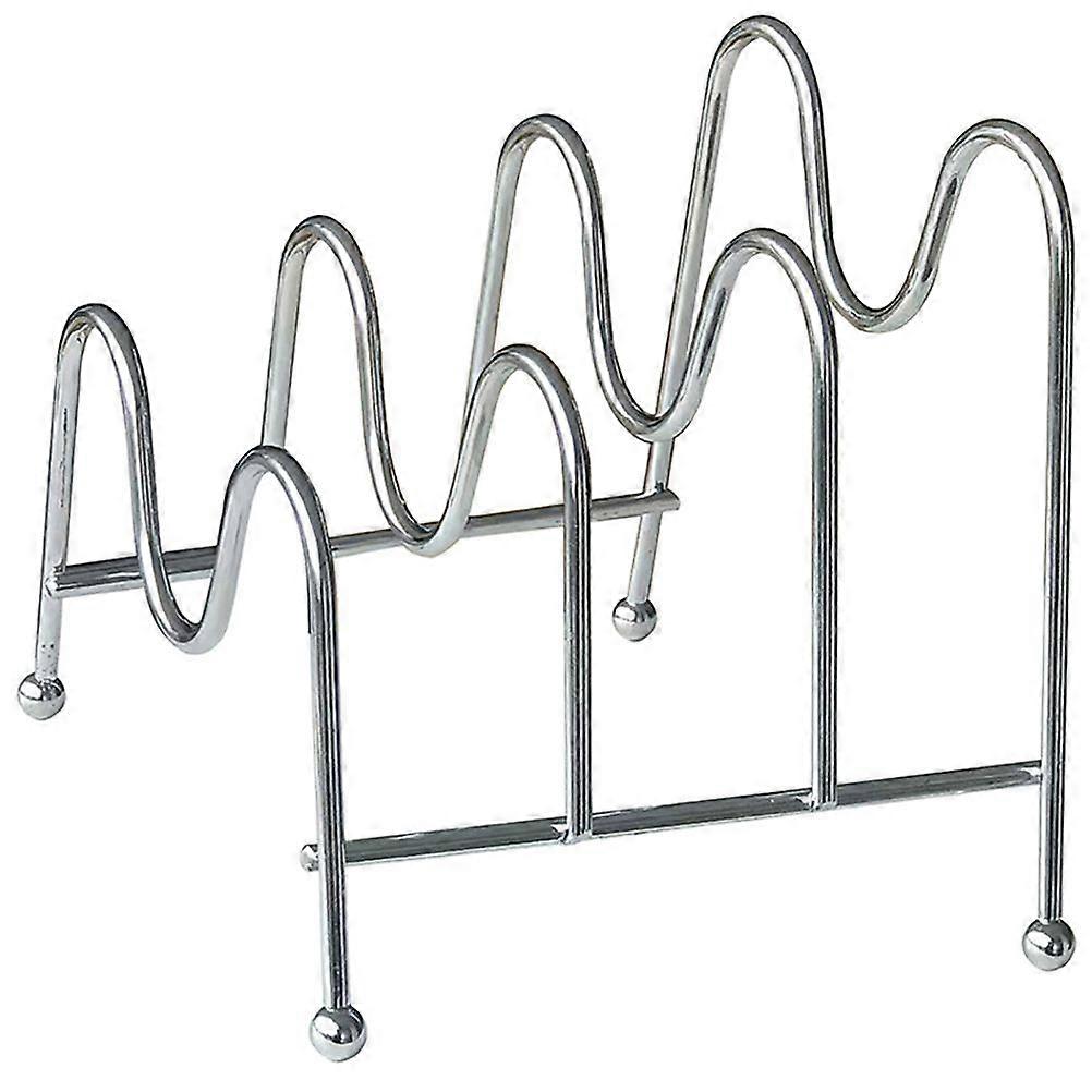 Topfdeckelhalter, Abtropfgestell, Tellerablage, Silber