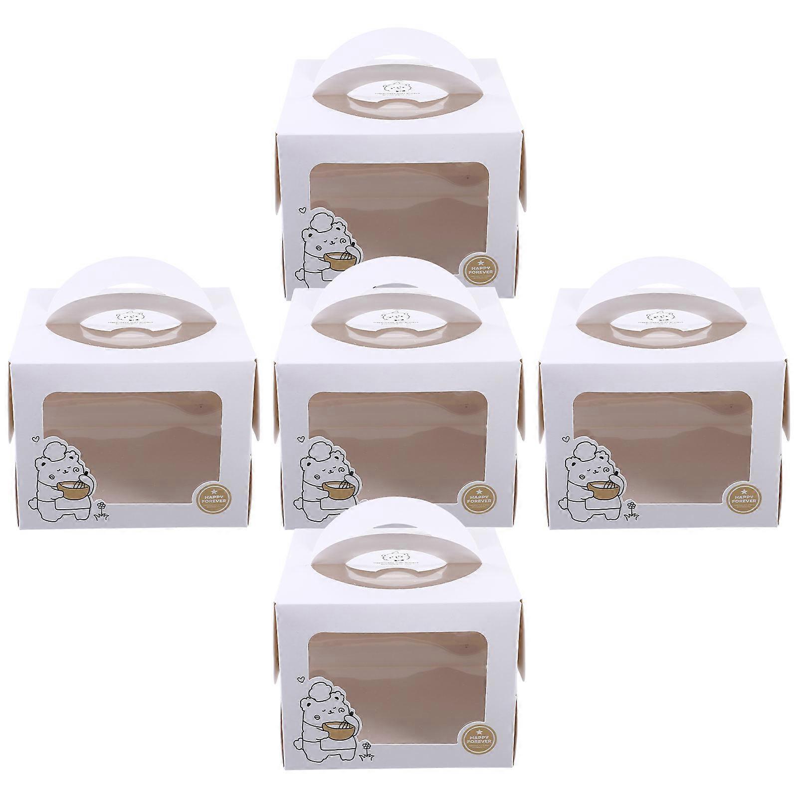 White Cake Box with Window for Storage 20Pcs Bakery Boxes
