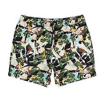 Hübsche grüne Herren-Badeshorts mit abstraktem Muster