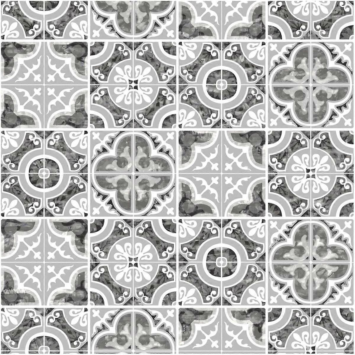 SK Filson Grey Mozaic Tiles Wallpaper