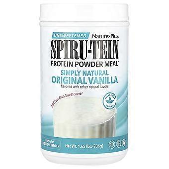 NaturesPlus, Spiru-Tein®, Protein Powder Meal, Unsweetened, Vanilla, 1.62 lbs (736 g)