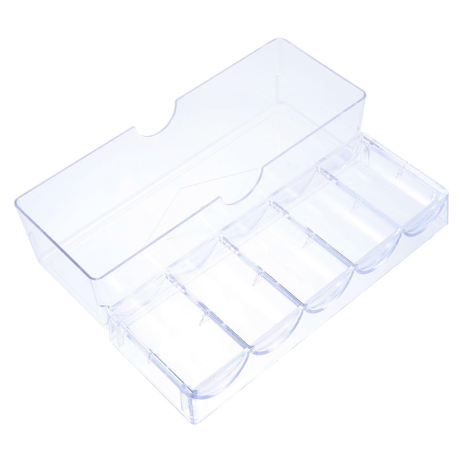 1pc Transparent Storage Box Transparent Game Chip Container Chips Oganizer