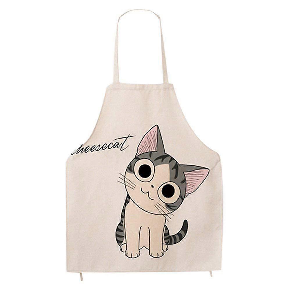 Apron with Cute Cat Pattern for Adults Cooking Baking