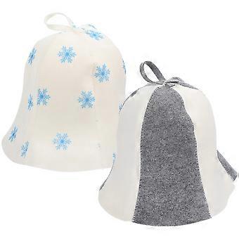 Assorted Color Sauna Hat Felt Material Sauna Hair Protecting Hat 2Pcs