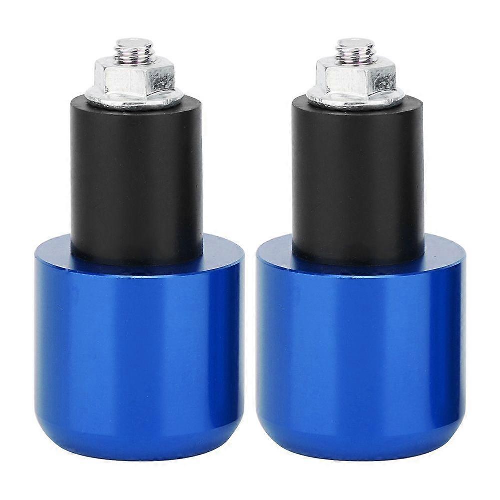 2Pcs Motorcycle Modification Accessory Handle Bar End Plug for 22mm Diameter Handlebar (Blue)