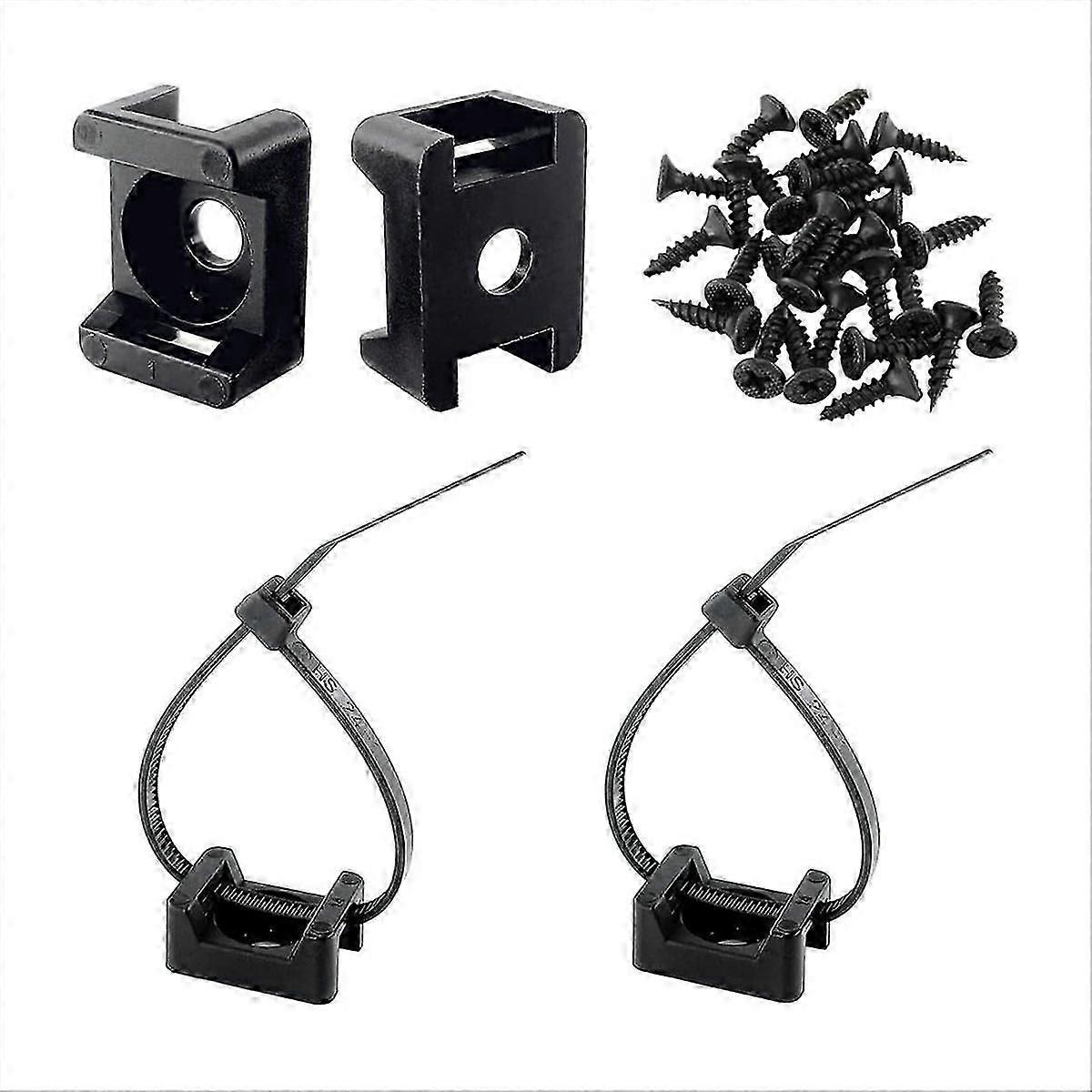 HSaddle Type Cable Zip Tie Mounts Base Kit with Screw Hole