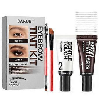 Waterproof Brow Gel for Women, 4 Weeks Lasting Color, Natural Cream DIY Kit