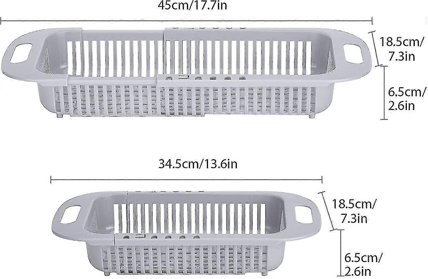 Kitchen Drain Basket, Sink Colander, Multifunction Extendable Vegetable