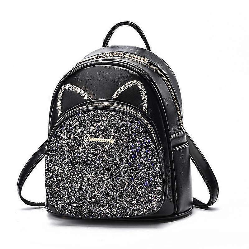 Women's Mini Backpack Cat Ears And Sequins