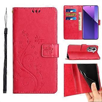 10 Colors Oppo Reno11 Wallet Case with Wrist Strap - 3D Butterfly PU Leather Flip Cover Kickstand