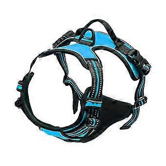 Azul, tamaño M-True Love Dog Harness Anti Pull Dog Harness Reflectante ajustable, arnés para perros fácil de poner en arnés de perro ajustable