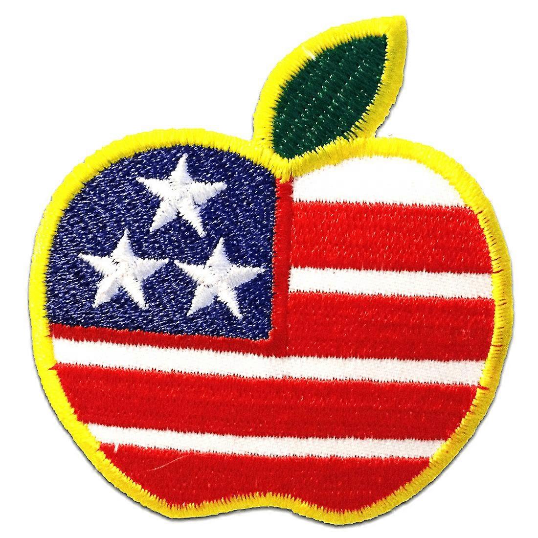 Patch / Iron-on Patch - Apple USA - Red - 7x7.5 - Applique Patch Patches