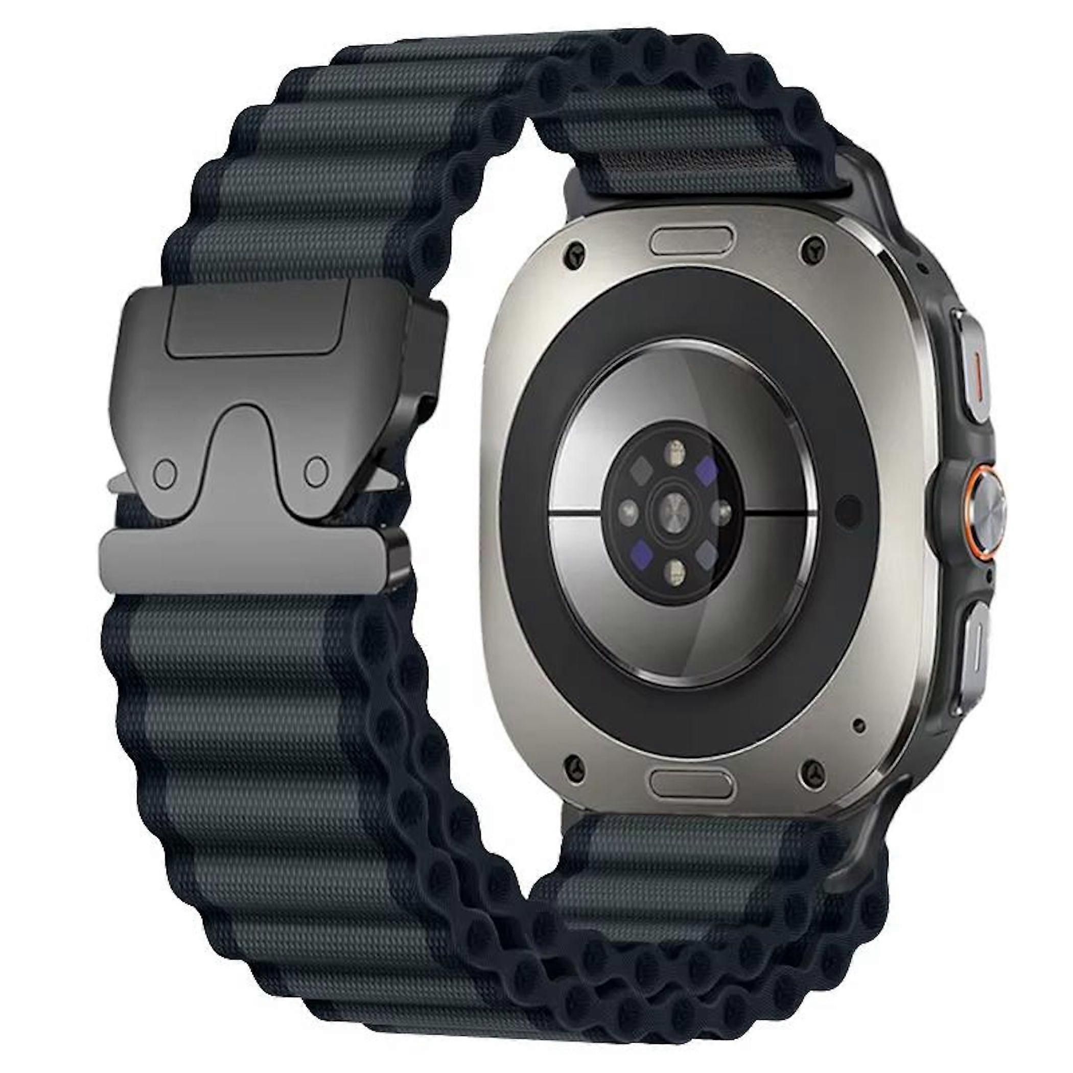 Nylon Outdoor Wristband for Samsung Galaxy Watch 8 / 8 Classic Sport Replacement Grey