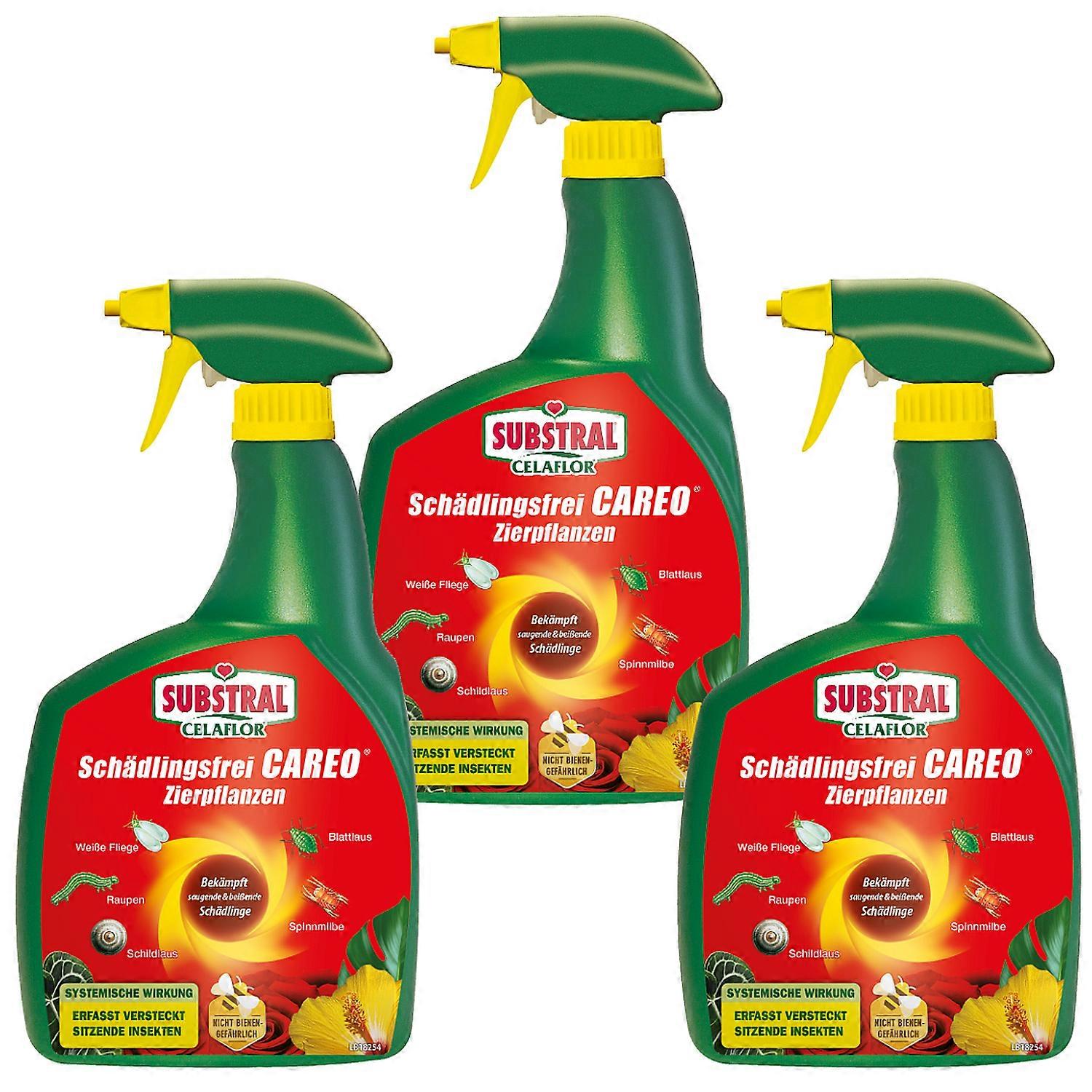 3 x SUBSTRAL® Celaflor® Pest-Free Careo® Ornamental Plant Spray, 800 ml spray bottle