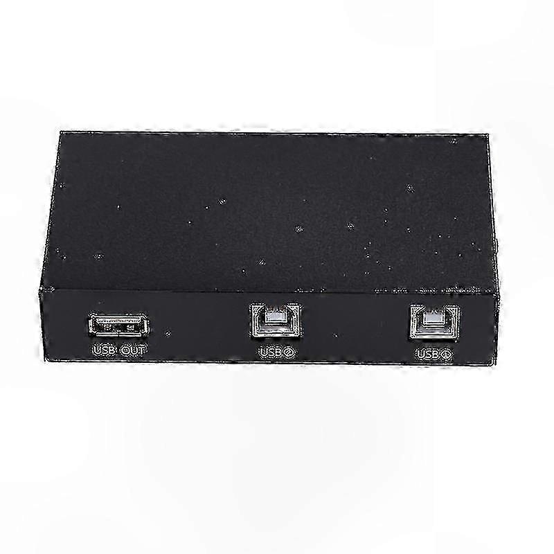 2-Port USB 2.0 Printer Sharing Adapter for PC, Scanner and Printer Compatibility