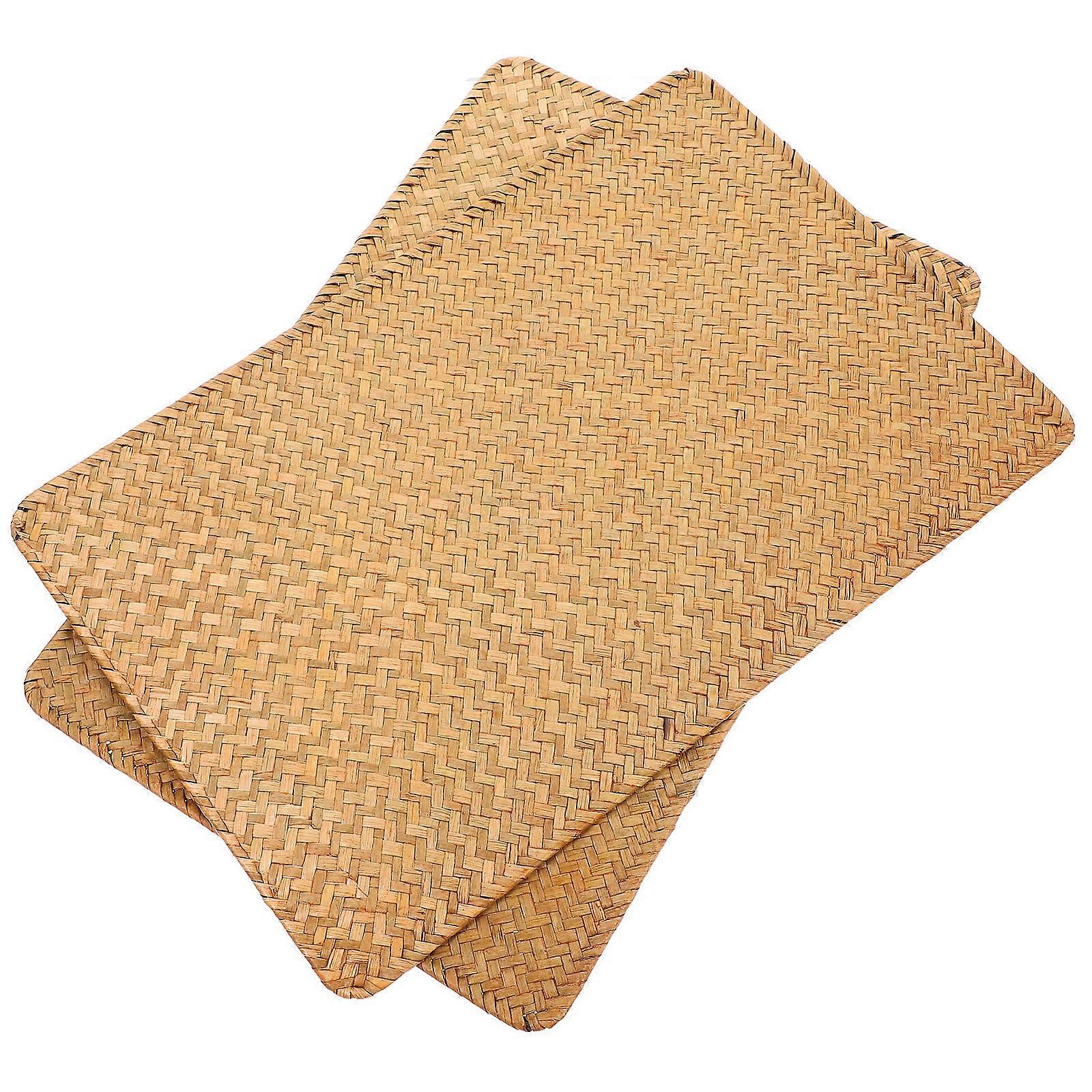 Woven Placemat Table Mats for Dining Table 4Pcs Rectangular Tea Cup Coaster