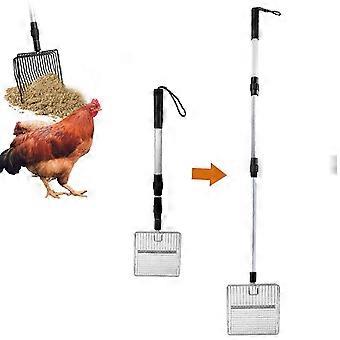3-in-1 Retractable Chicken Coop Poop Shovel Cleaner Tool 26-27