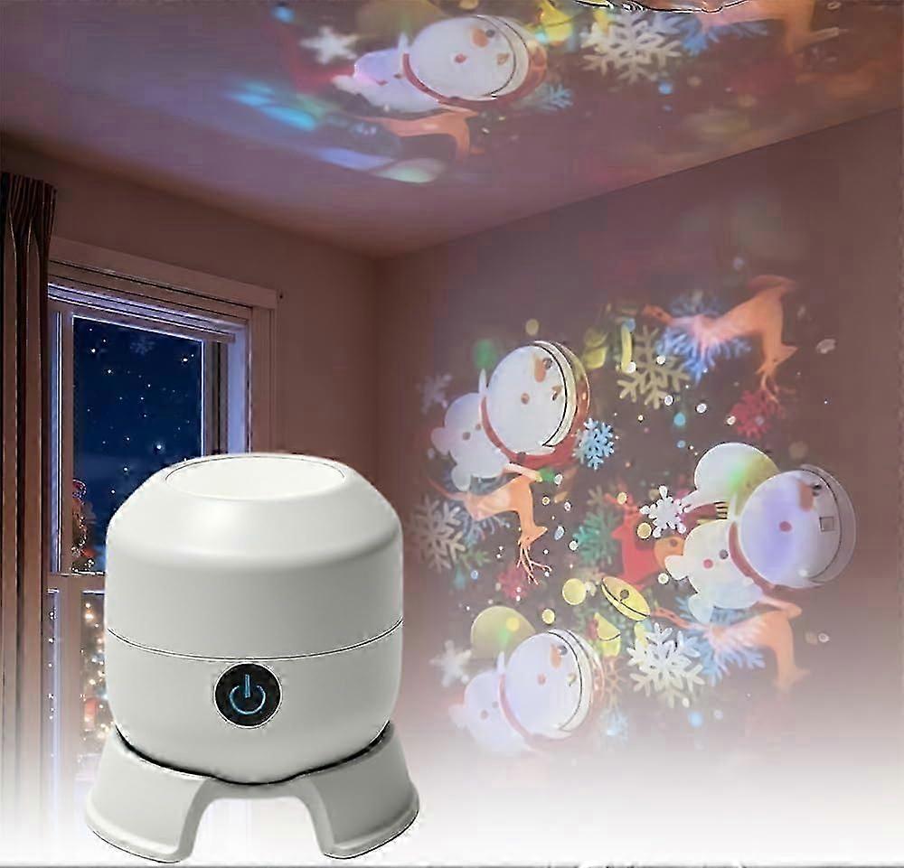 Dynamic Rotating LED Projector Night Light, 360 Rotating Ocean Wave Projection, Multi-Angle Adjustable Base, Adjustable Focus, Auto Shut-Off Timer, f