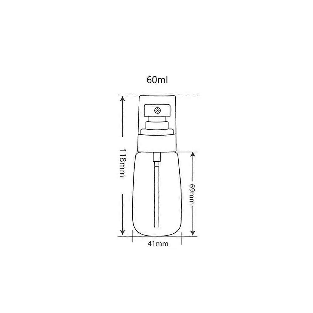 Spray Bottle Transparent U Shape Refillable Mist Sprayer 60Ml