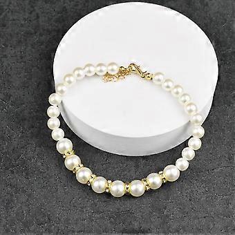 Preferito dagli animali domestici Diamante Collana di perle Cucciolo Kitty Gioielli - Scintillante strass gatto collana di nozze (oro)