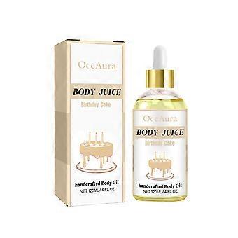 Óleo corporal, para massagem corporal, hidratante, rejuvenescedor, óleo corporal multifuncional, aroma de bolo