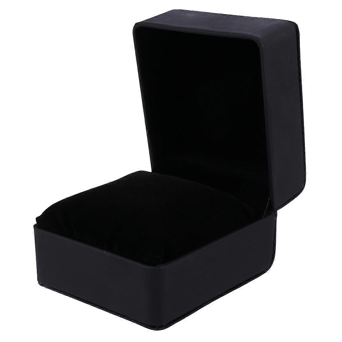 Black PU Watch Box with Storage Function