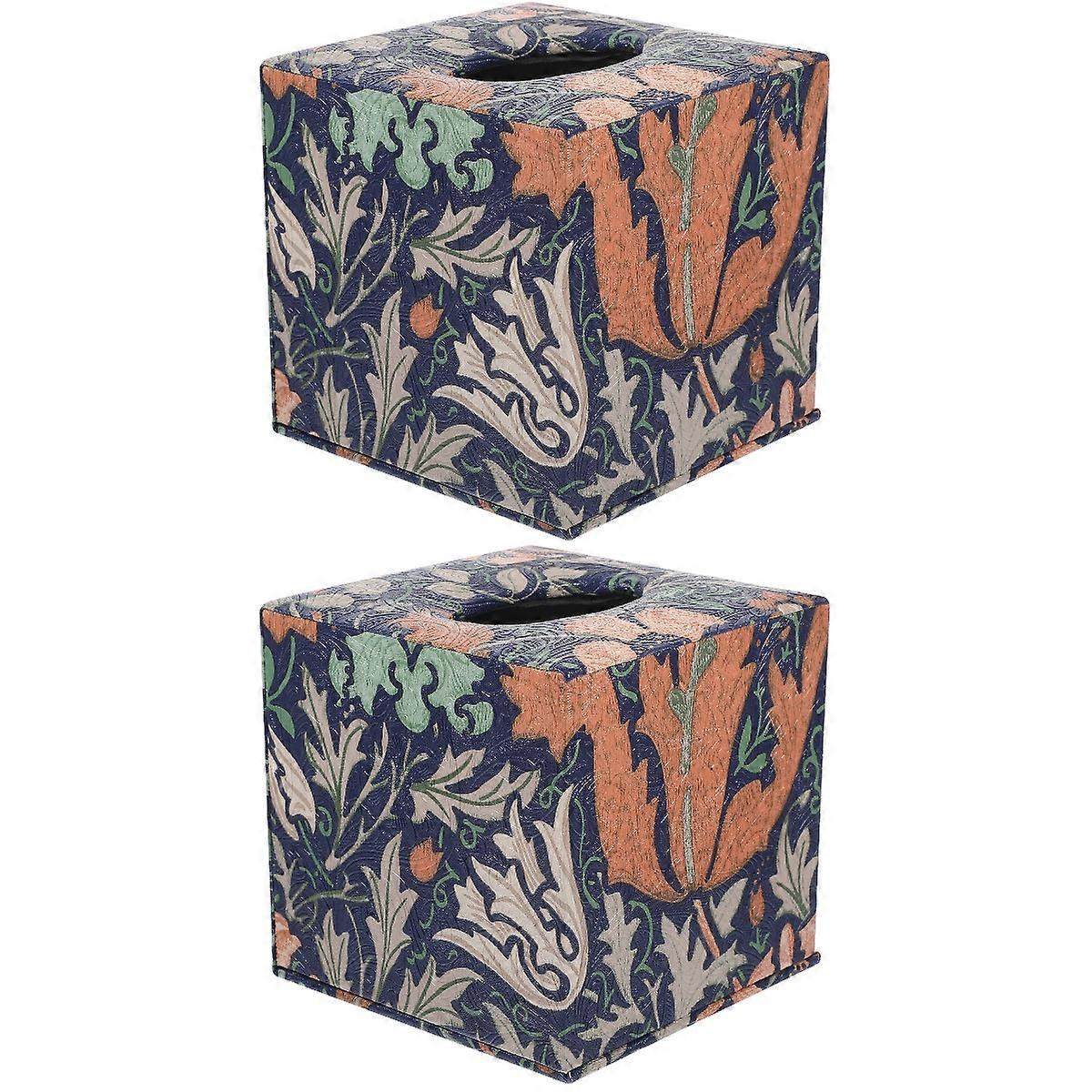 Tissue Box Creative Storage Container for 2Pcs Household Use
