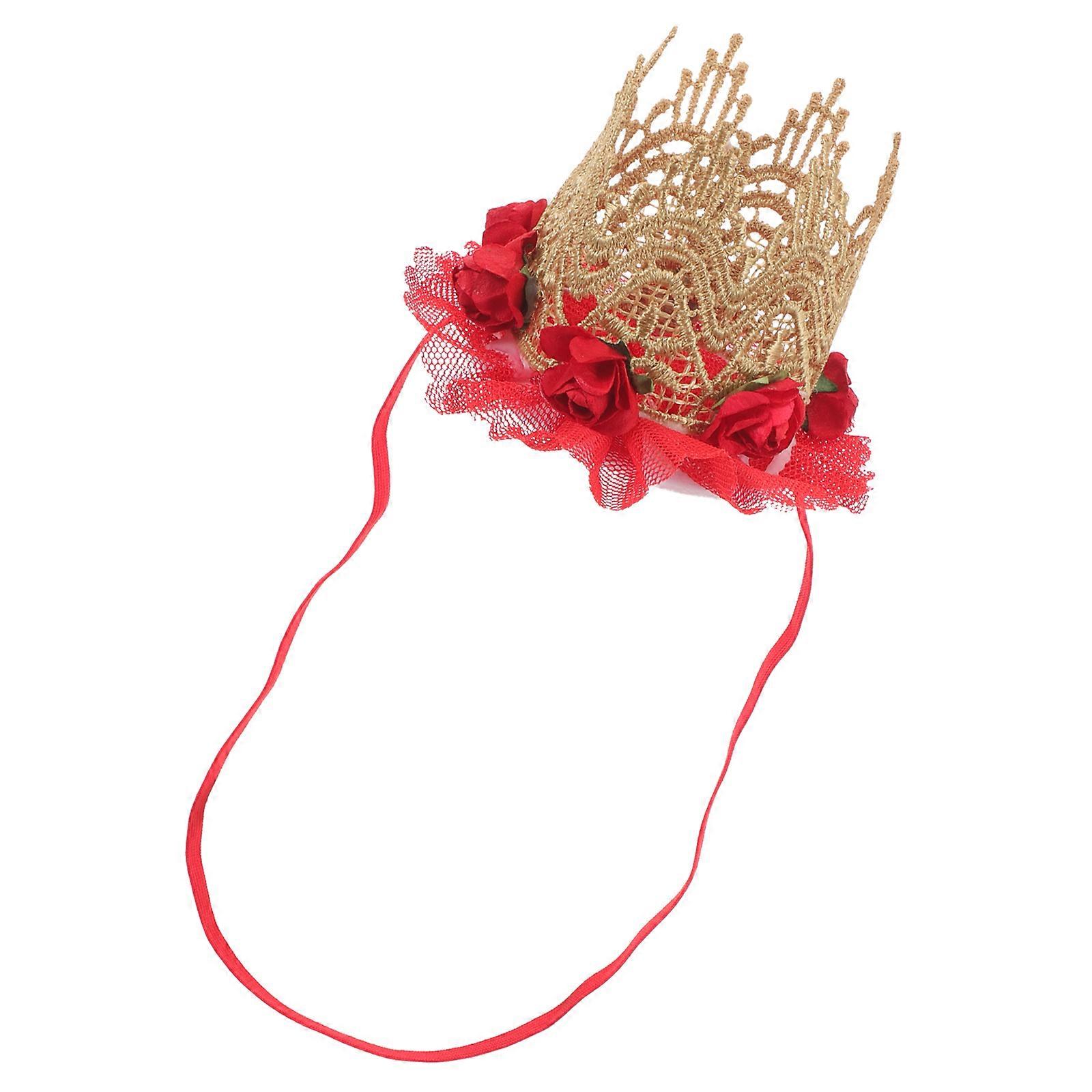 Accessoires pour cheveux pour filles, premier anniversaire, chapeau en dentelle pour bébé fille